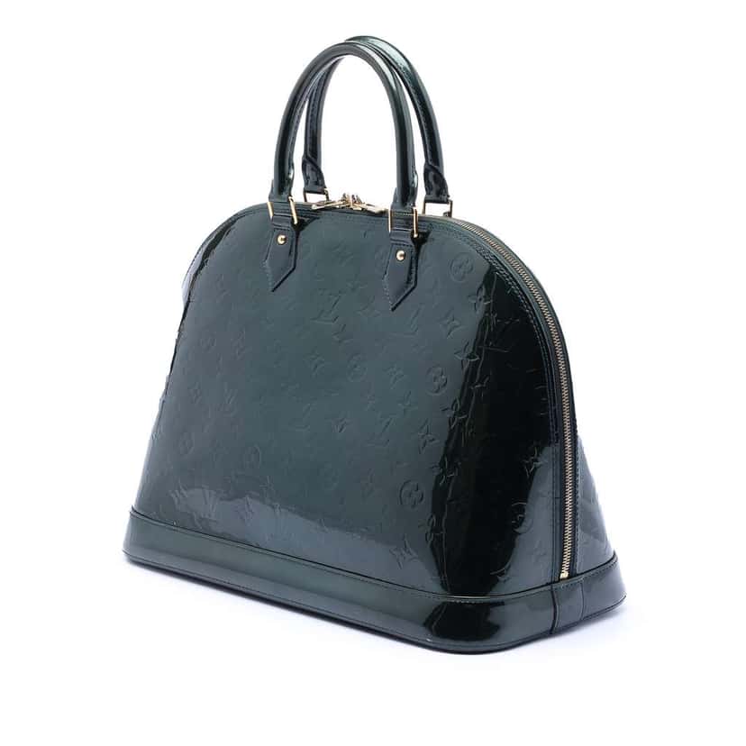 Louis Vuitton Monogram Vernis Alma GM Green Leather Good condition - Back View