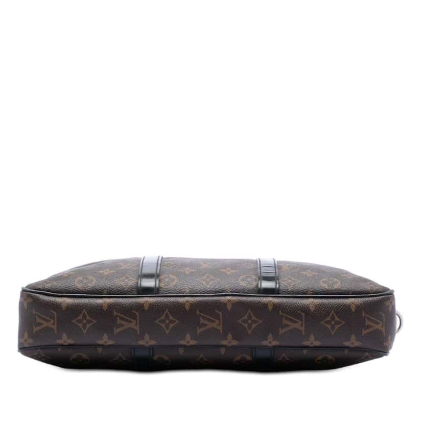 Louis Vuitton Monogram Macassar Porte Documents Voyage Brown Good condition - Inside View
