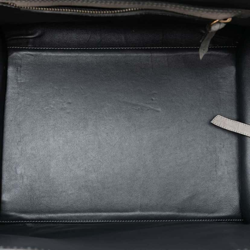 Celine Medium Croc Embossed Leather Luggage Phantom Tote Brown Leather Good condition - Model View