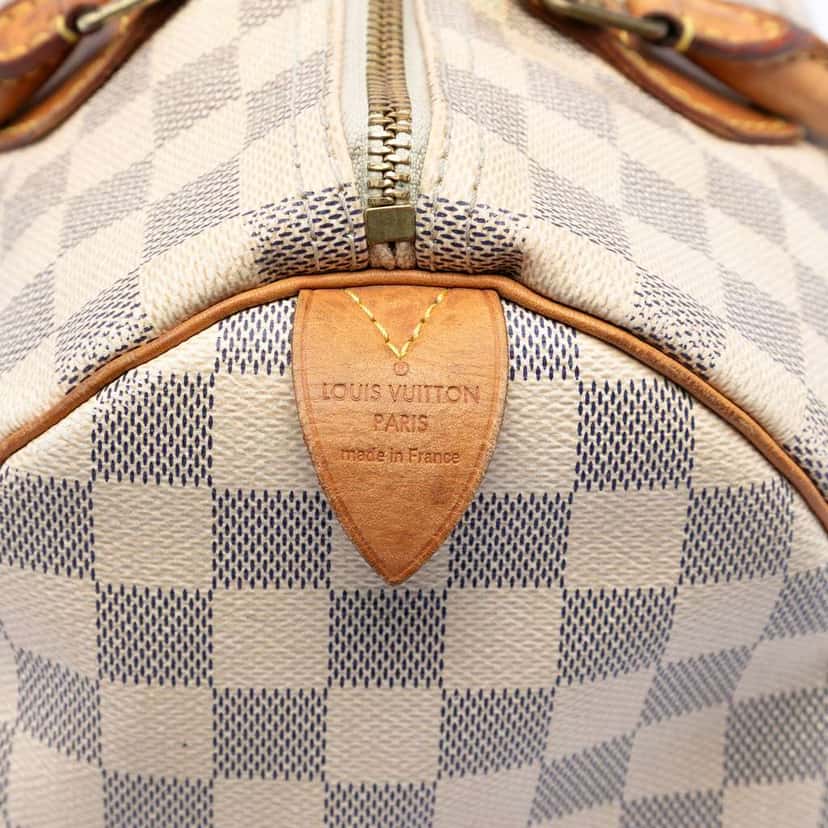 Louis Vuitton Damier Azur Speedy 30 White Very good condition - Box View
