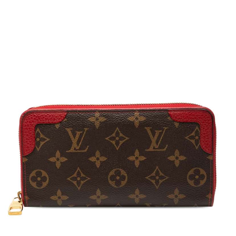 Louis Vuitton Monogram Retiro Zippy Wallet Brown Very good condition - Front View