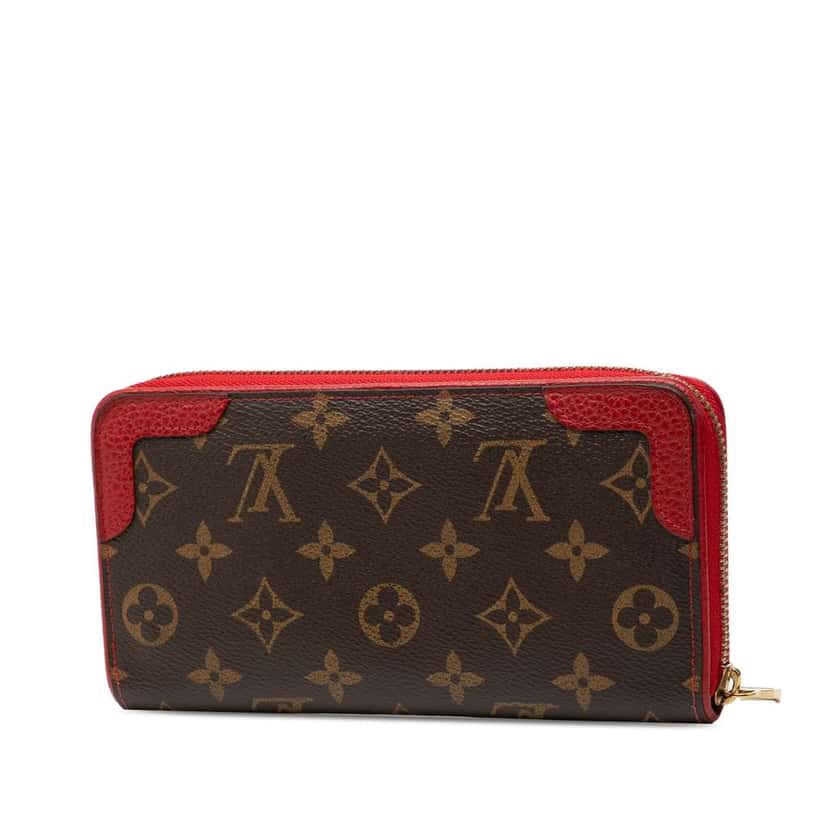 Louis Vuitton Monogram Retiro Zippy Wallet Brown Very good condition - Back View