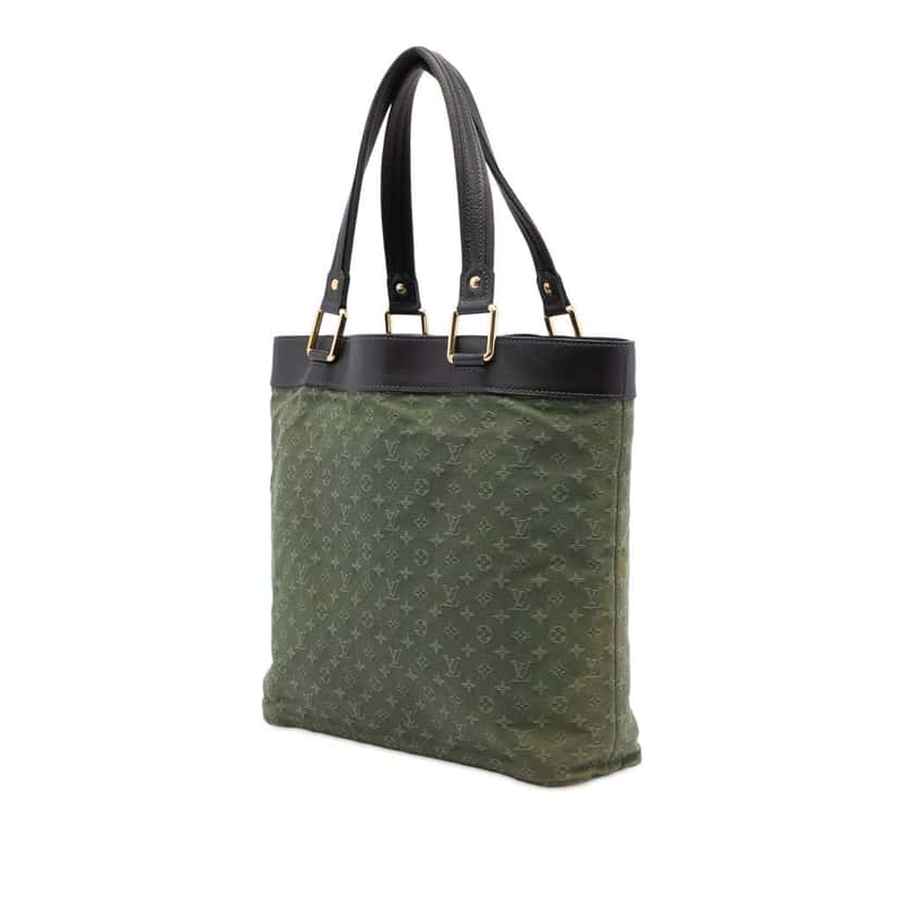 Louis Vuitton Monogram Mini Lin Lucille GM Green Canvas Very good condition - Back View
