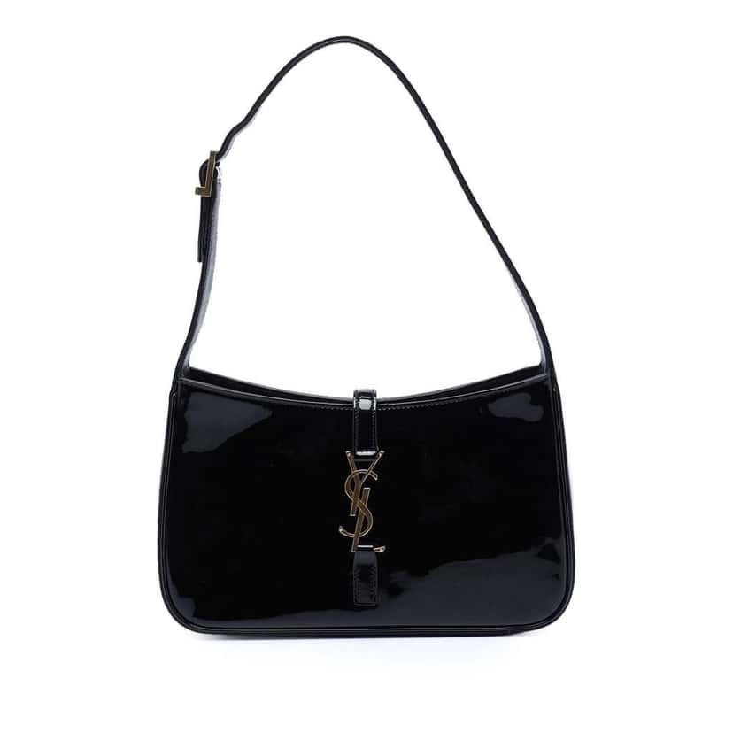 Saint Laurent Patent  Le 5 a 7 Black Leather Good condition - Front View