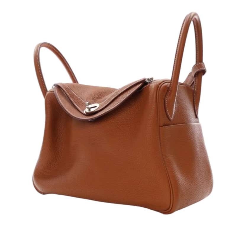 Hermès Clemence Lindy 26 Brown Leather Good condition - Inside View