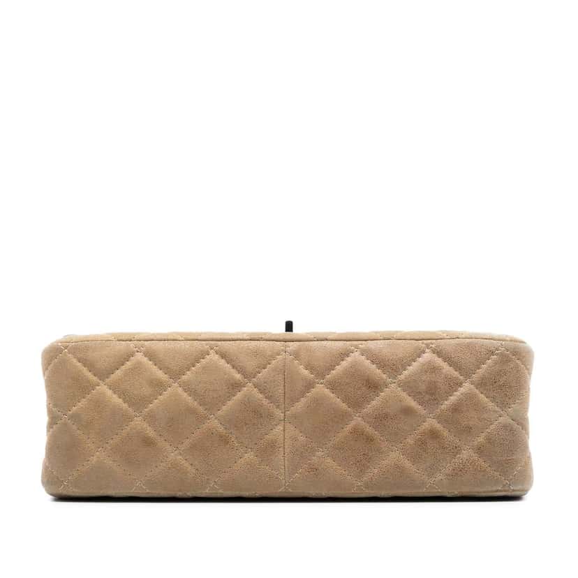 Chanel Reissue 2.55 Aged Metallic Calfskin Double Flap 227 Brown Leather Good condition - Inside View