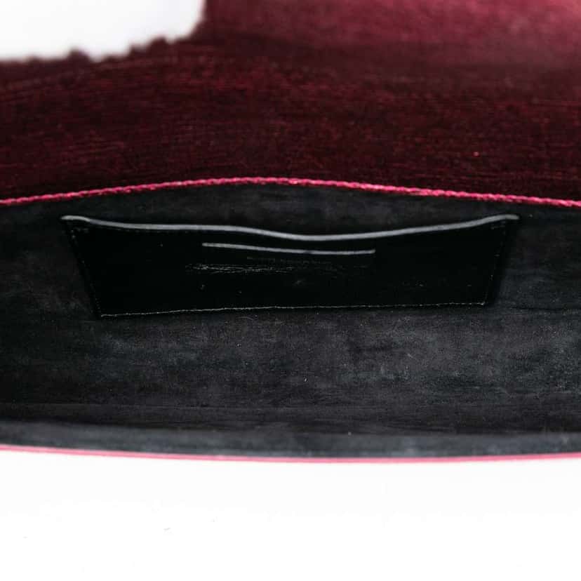 Saint Laurent Metallic Calfskin Cassandre Clutch Pink Leather Good condition - Model View