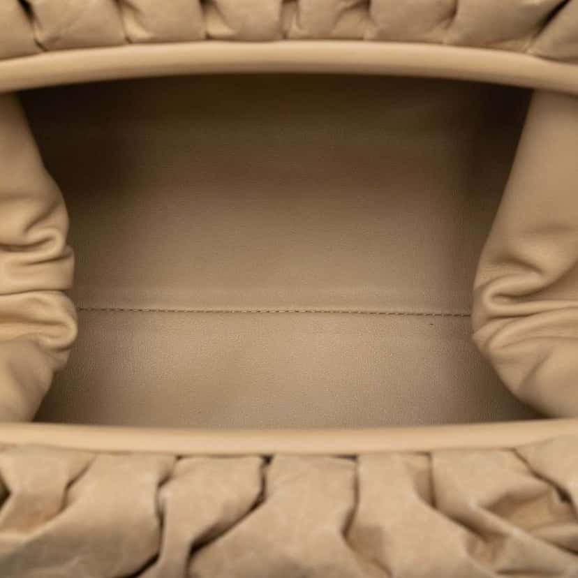 Bottega Veneta Kraft Paper The Pouch Brown Polyester Good condition - Model View