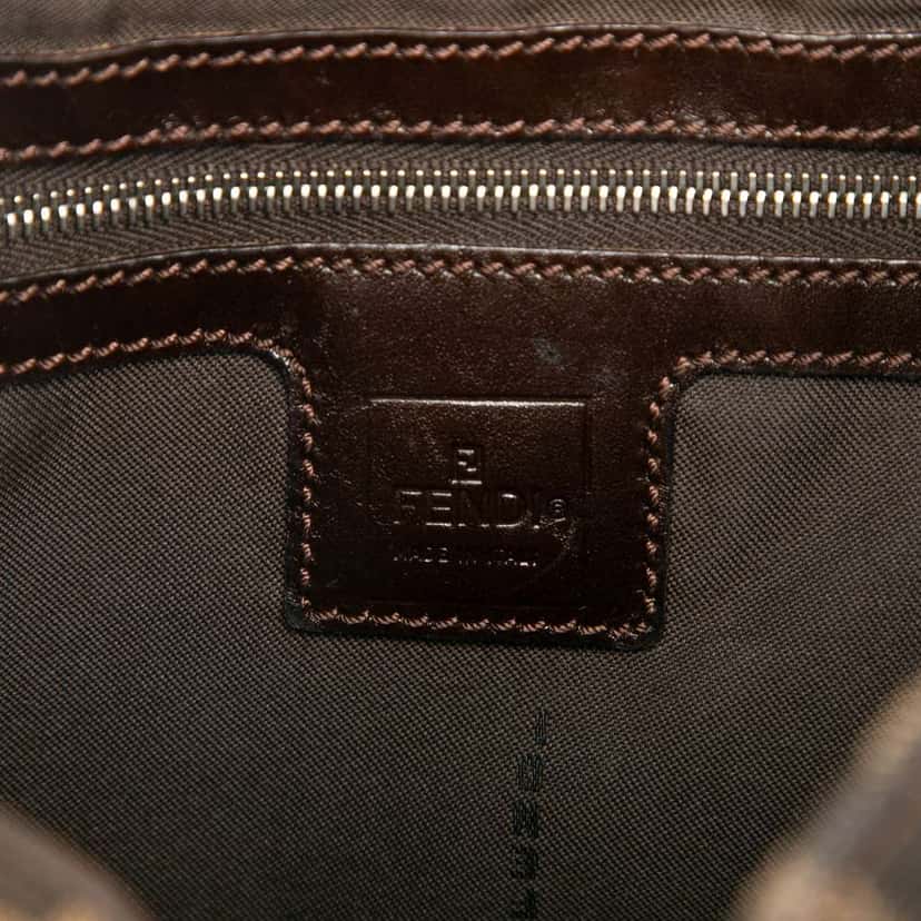 Fendi Zucca Canvas Shoulder Bag Brown Canvas Very good condition - Box View