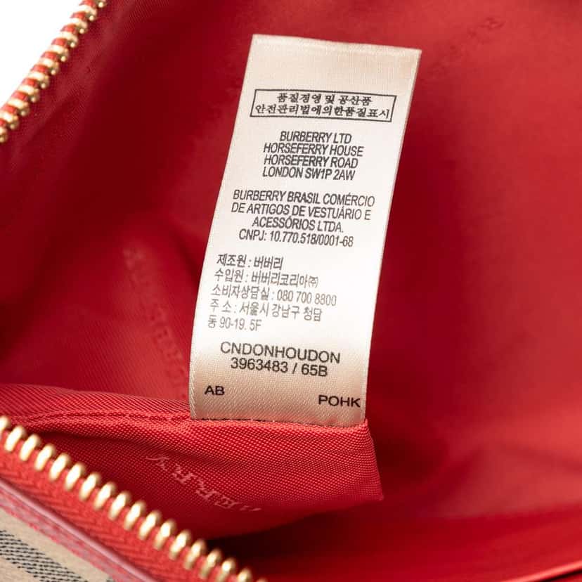 Burberry Haymarket Check Coated Canvas Peyton Crossbody Brown Canvas Very good condition - Box View