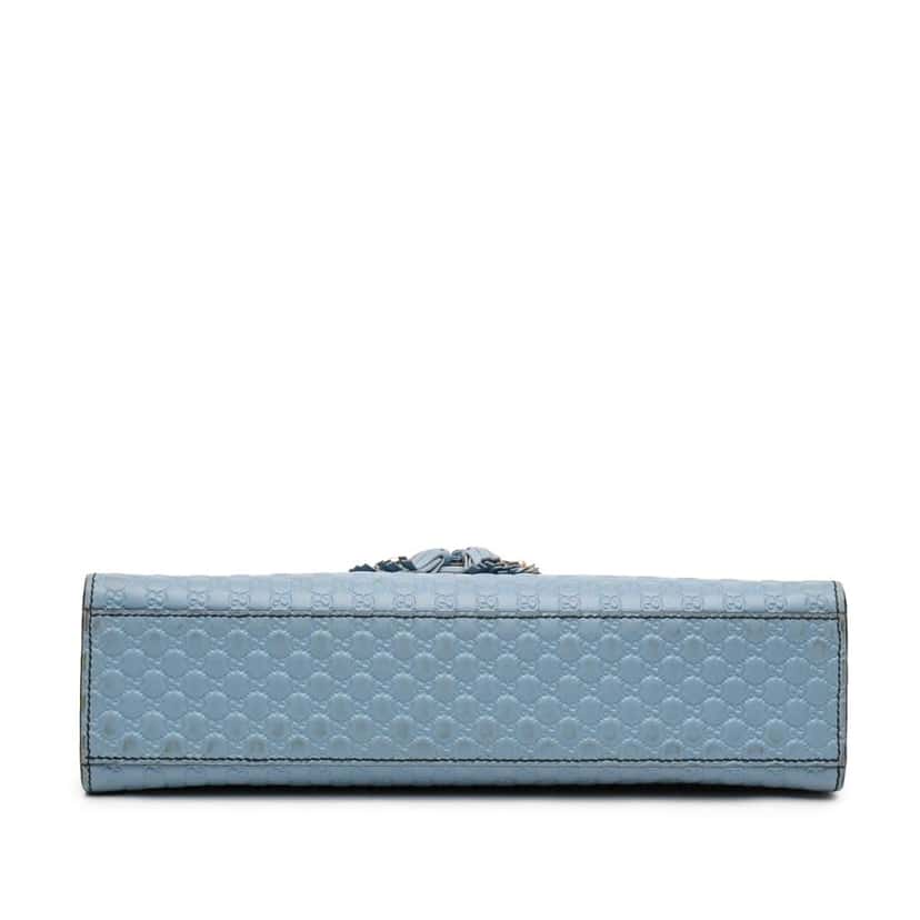 Gucci Medium Microguccissima Emily Shoulder Bag Blue Leather Very good condition - Inside View