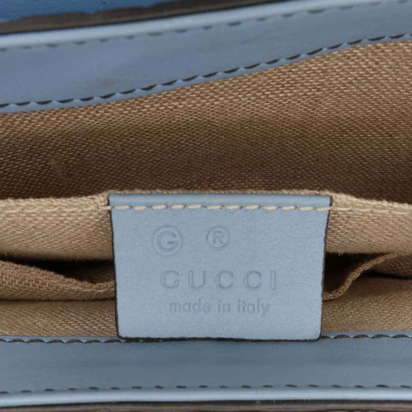 Gucci Medium Microguccissima Emily Shoulder Bag Blue Leather Very good condition - Box View