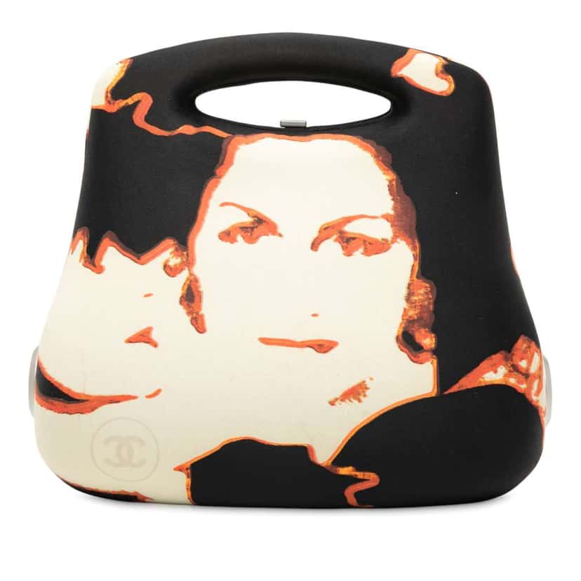 Chanel Printed Canvas Millennium 2005 Hard Case Hip Bag Black Canvas Good condition - Front View