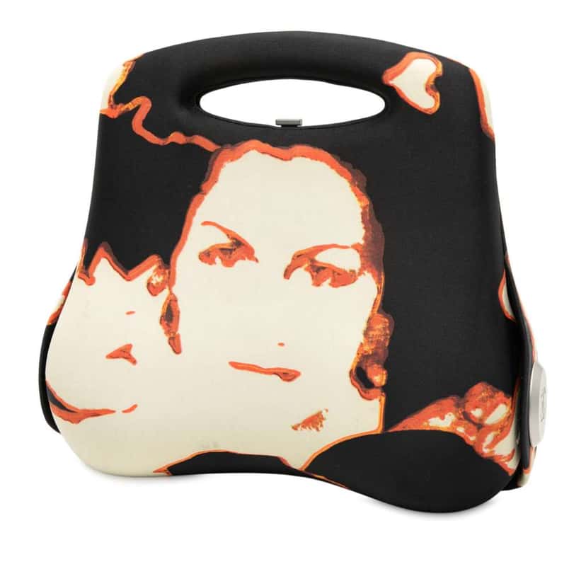 Chanel Printed Canvas Millennium 2005 Hard Case Hip Bag Black Canvas Good condition - Back View