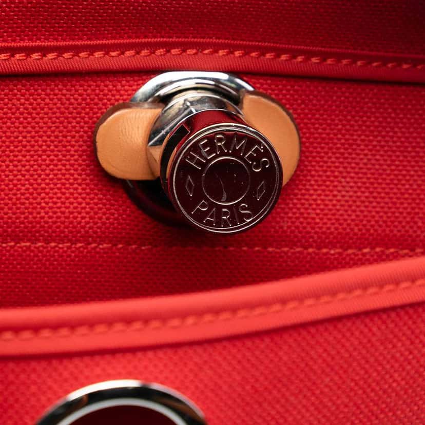 Hermès Toile Herbag Zip 31 Orange Canvas Good condition - Box View