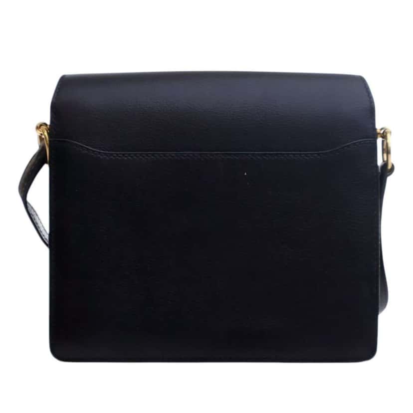 Hermès Mini Evercolor Sac Roulis 18 Black Leather Good condition - Back View