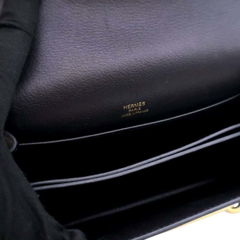 Hermès Mini Evercolor Sac Roulis 18 Black Leather Good condition - Model View