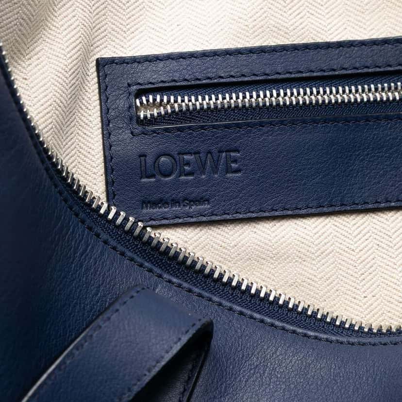 Loewe Leather Anagram Toledo Briefcase Blue Leather Good condition - Box View