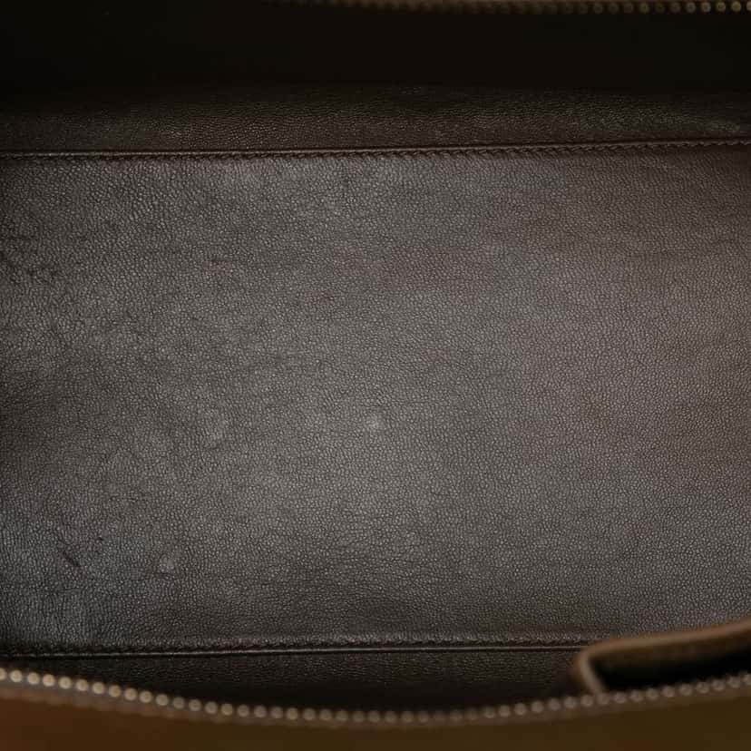 Celine Mini Tricolor Calfskin and Suede Luggage Tote White Leather Good condition - Model View