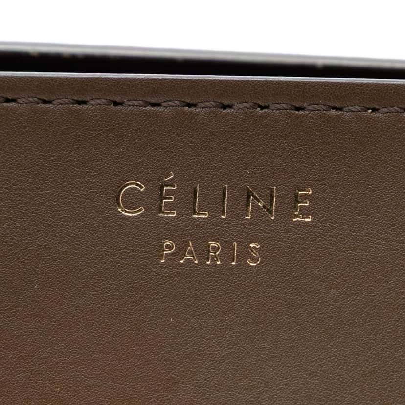 Celine Mini Tricolor Calfskin and Suede Luggage Tote White Leather Good condition - Box View