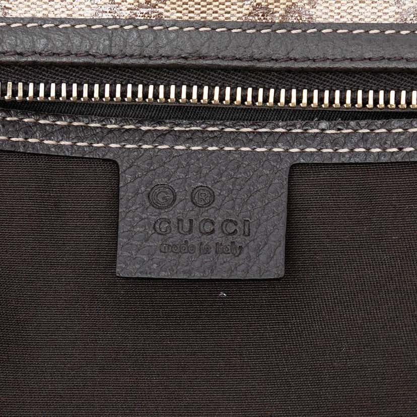 Gucci Medium GG Crystal Joy Boston Bag Brown Canvas Very good condition - Box View