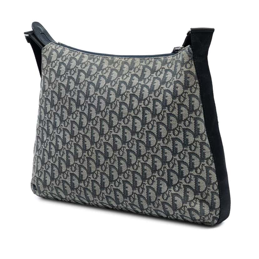 Dior Diorissimo Trotter Canvas Crossbody Blue Canvas Good condition - Back View