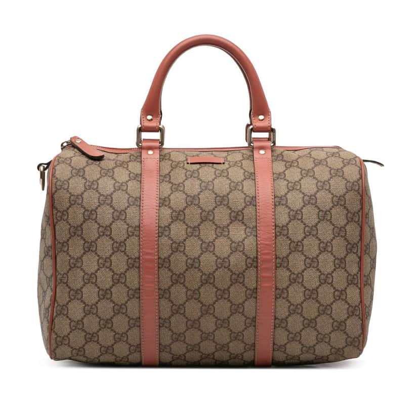 Gucci Medium GG Supreme Joy Boston Bag Brown Canvas Very good condition - Front View