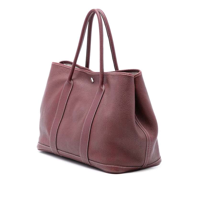 Hermès Negonda Garden Party 36 Red Leather Good condition - Back View