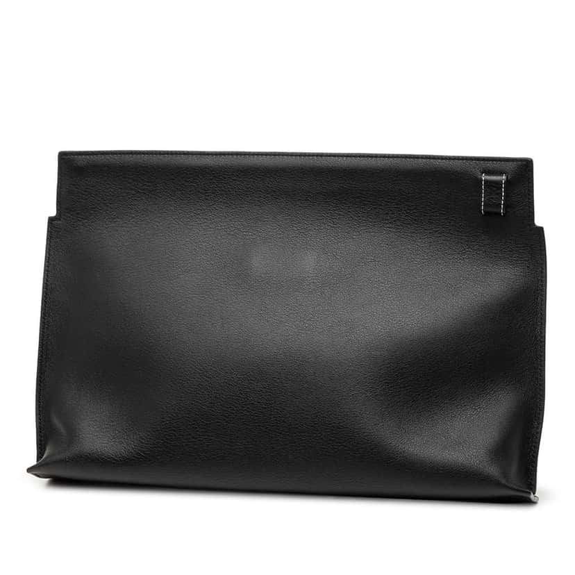 Loewe Calfskin Anagram See U Later T Pouch Black Leather Very good condition - Back View
