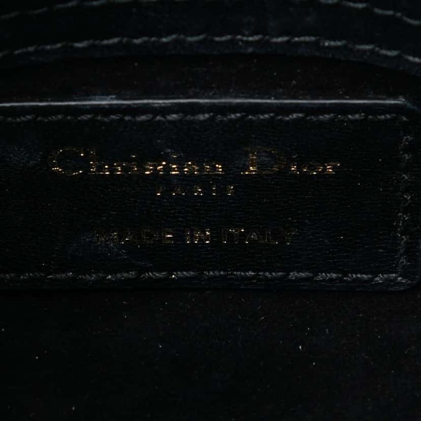 Dior Micro Lambskin Cannage Lady Dior Black Leather Very good condition - Box View