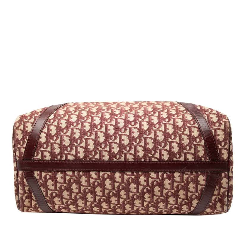 Dior Diorissimo Trotter Canvas Boston Bag Red Canvas Good condition - Inside View