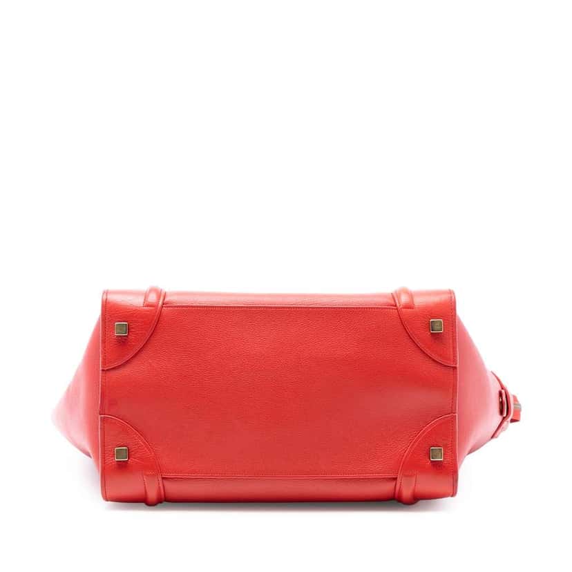 Celine Mini Leather Luggage Tote Orange Leather Good condition - Inside View