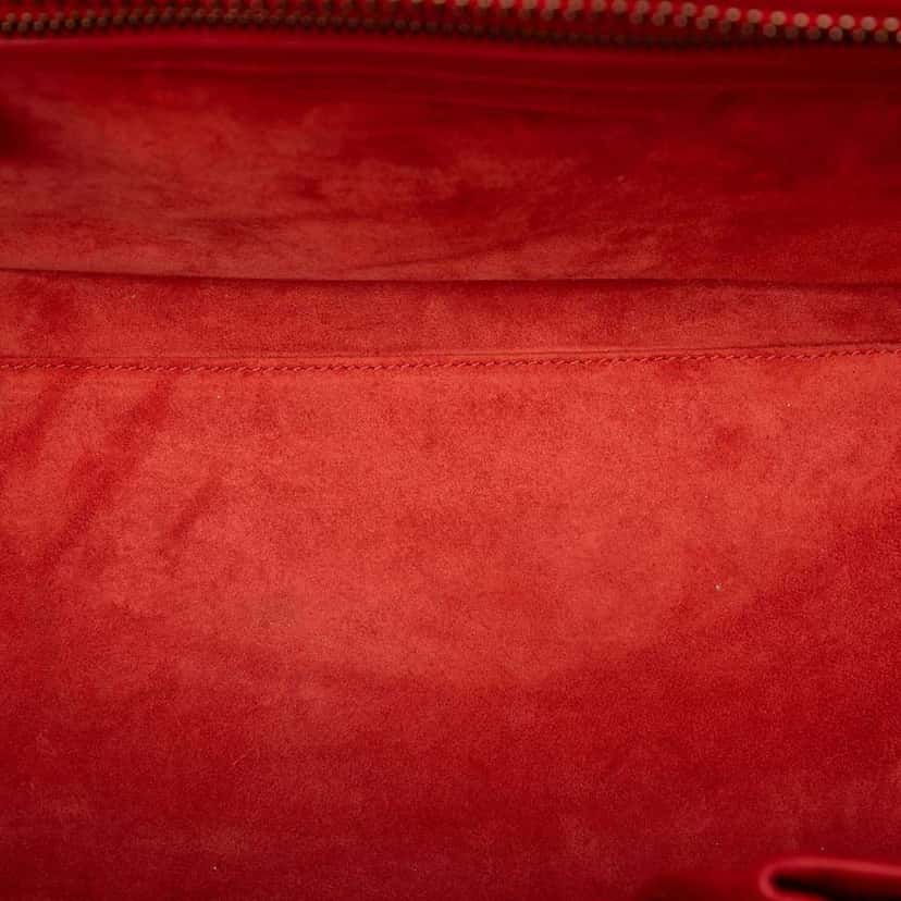 Celine Mini Leather Luggage Tote Orange Leather Good condition - Model View