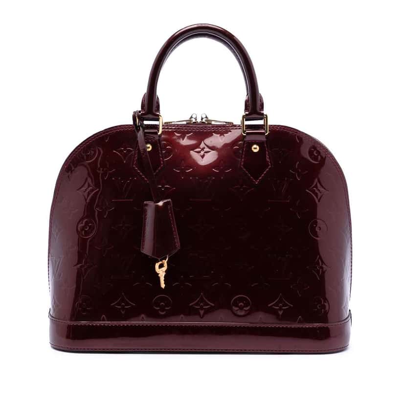 Louis Vuitton Monogram Vernis Alma PM Red Leather Good condition - Front View