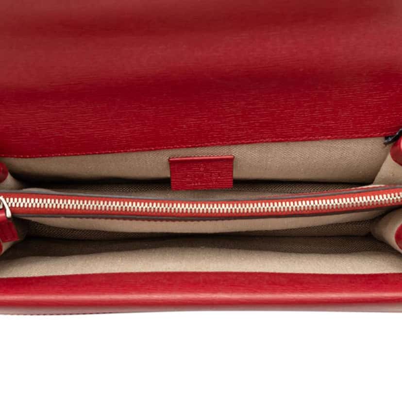 Gucci Medium Leather Blooms Dionysus Crossbody Red Leather Very good condition - Model View