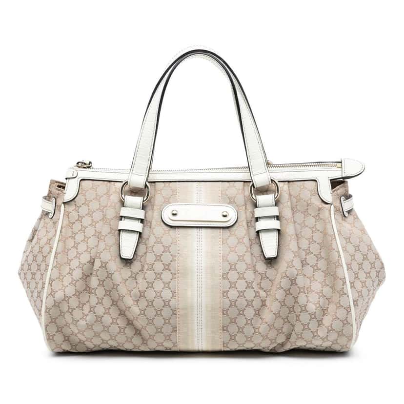 Celine Macadam Canvas Handbag Brown Canvas Very good condition - Front View