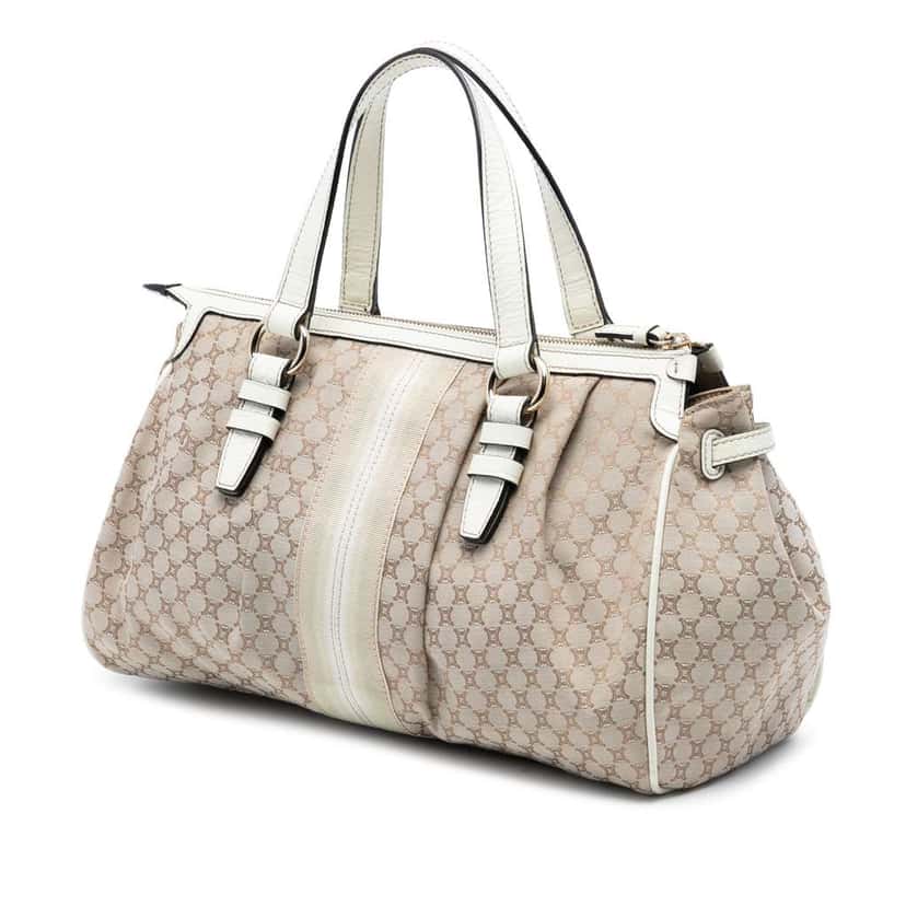 Celine Macadam Canvas Handbag Brown Canvas Very good condition - Back View