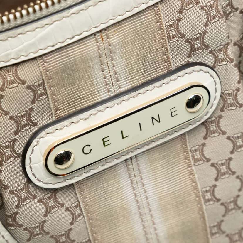 Celine Macadam Canvas Handbag Brown Canvas Very good condition - Box View