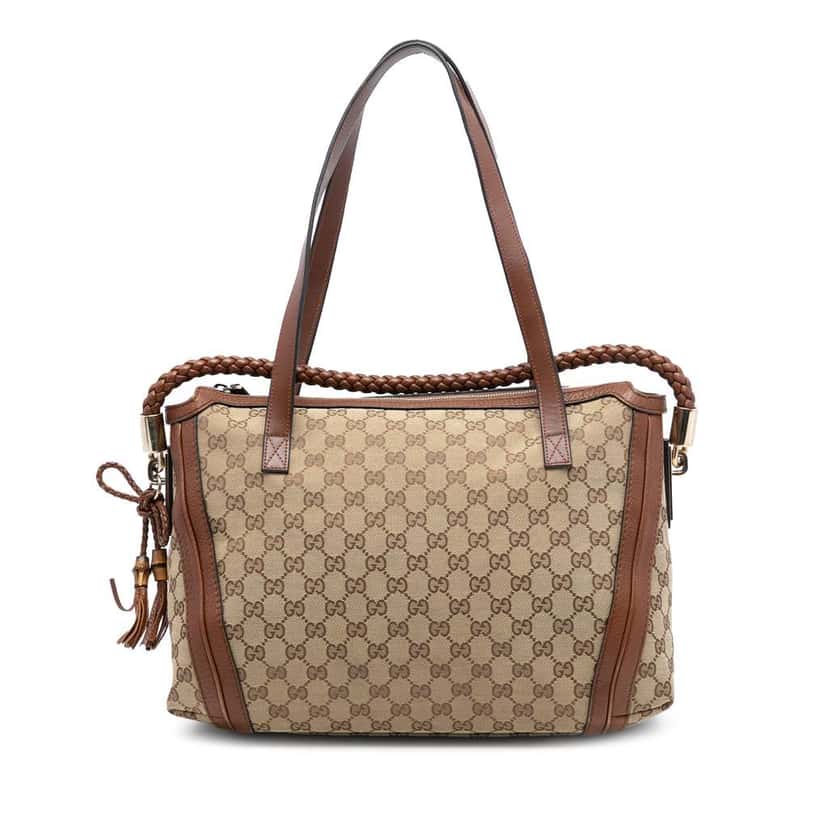Gucci GG Canvas Bella Tote Brown Canvas Good condition - Front View