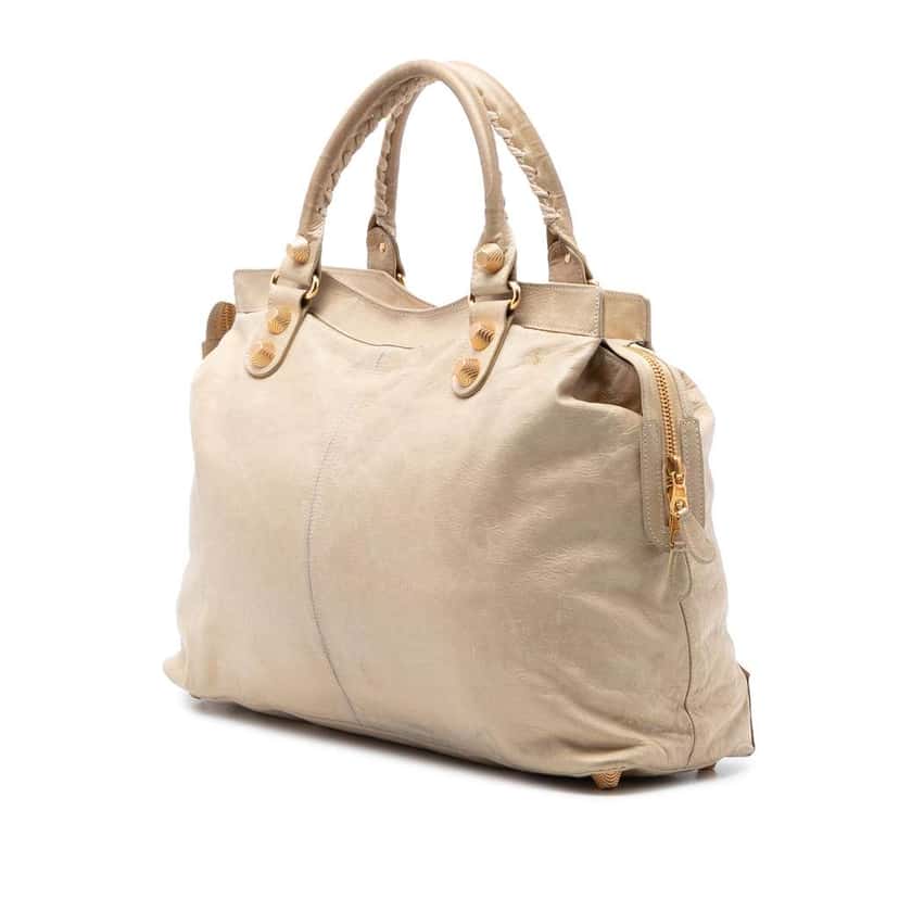 Balenciaga Lambskin Motocross Giant 21 RTT Bag Brown Leather Good condition - Back View