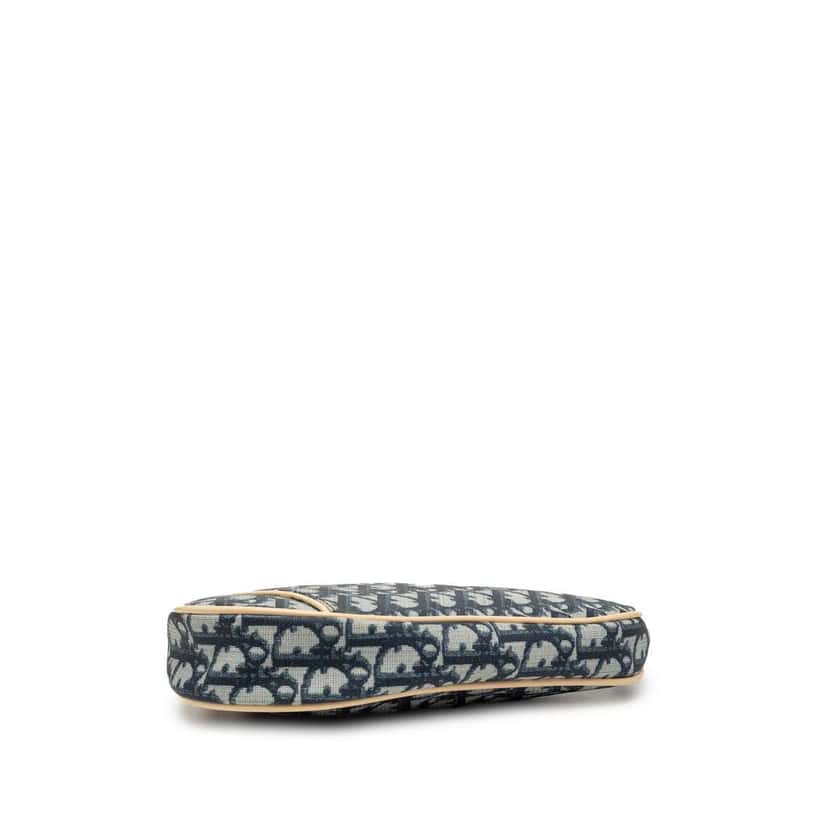 Dior Mini Diorissimo Coated Canvas Saddle Pochette Blue Canvas Fair condition - Inside View