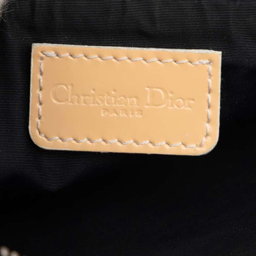 Dior Mini Diorissimo Coated Canvas Saddle Pochette Blue Canvas Fair condition - Box View