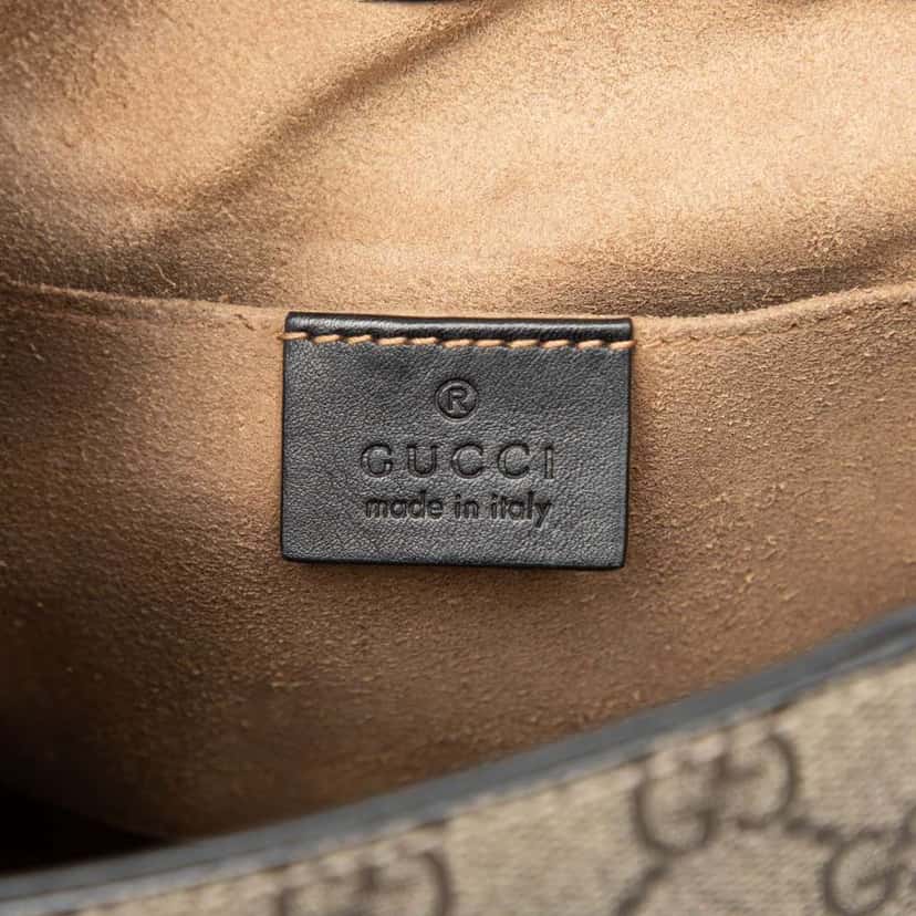 Gucci GG Supreme Padlock Backpack Brown Canvas Very good condition - Box View