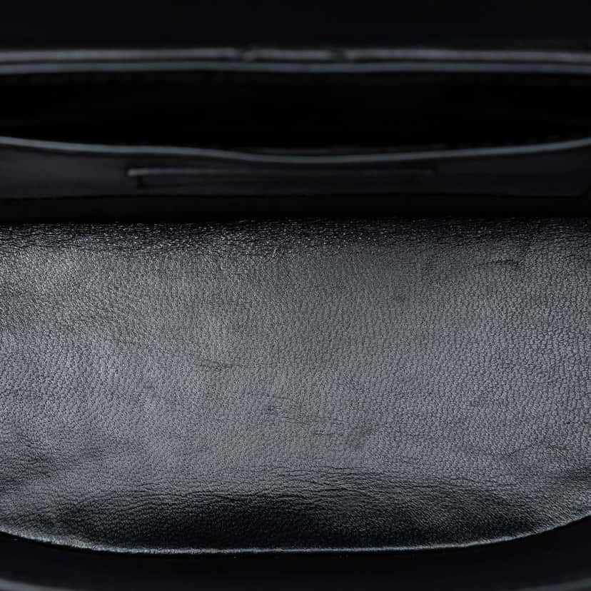 Saint Laurent Quilted Lambskin Monogram June Box Bag Black Leather Good condition - Model View