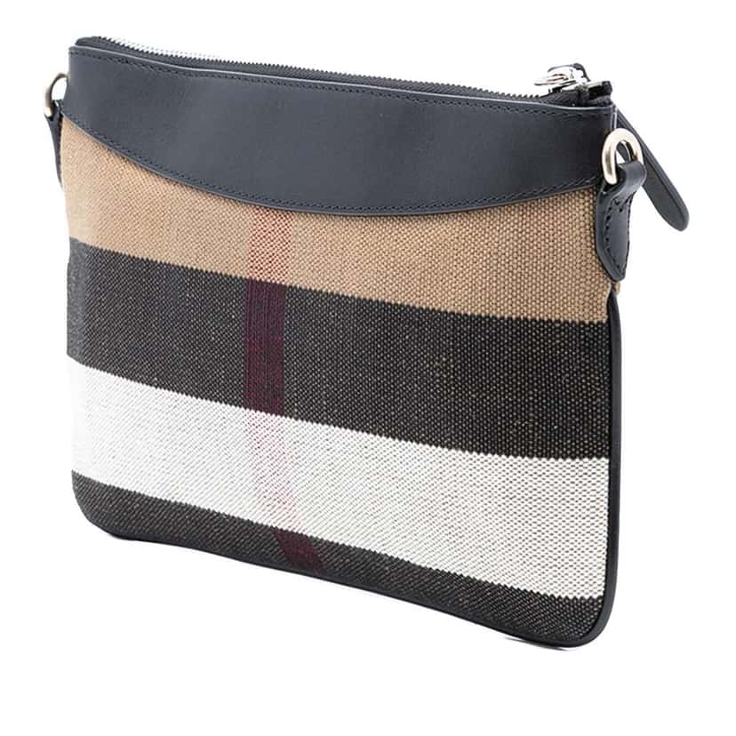 Burberry Mega Check Canvas Peyton Crossbody Brown Canvas Very good condition - Back View