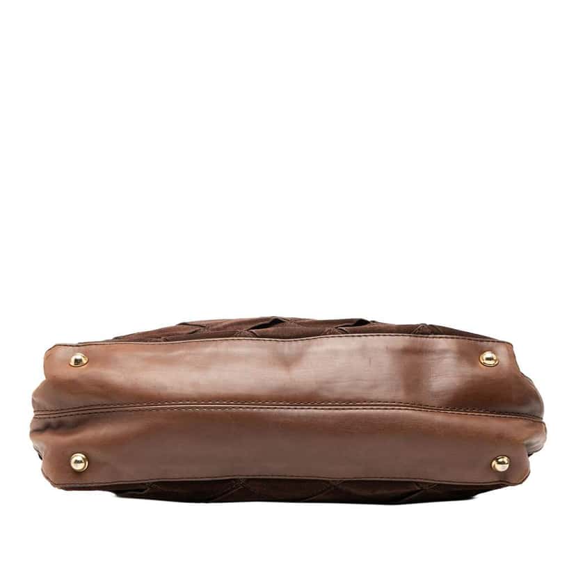 Bottega Veneta Suede Intrecciato Tote Brown Leather Very good condition - Inside View