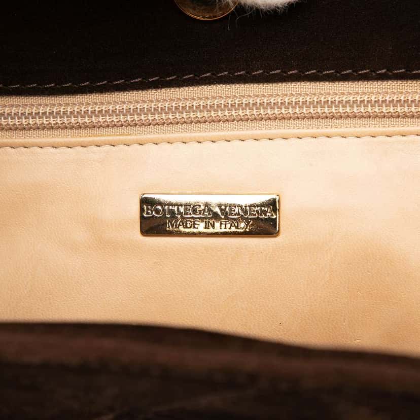 Bottega Veneta Suede Intrecciato Tote Brown Leather Very good condition - Box View