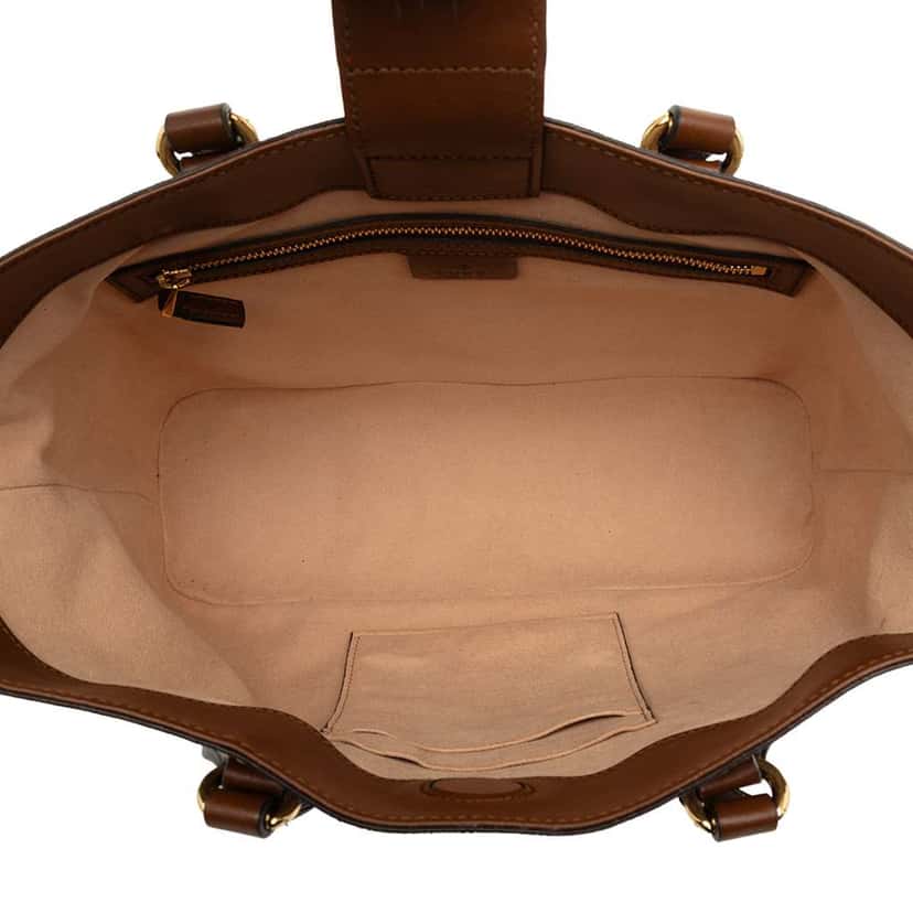 Gucci Small GG Supreme Satchel Brown Canvas Good condition - Model View