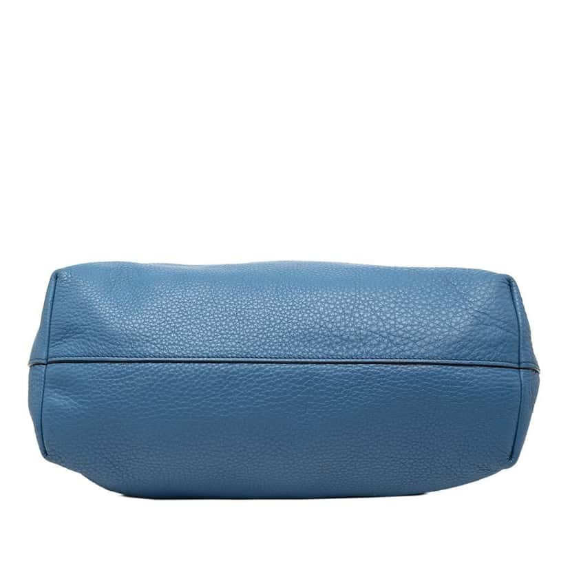 Prada Vitello Daino Open Convertible Tote Blue Leather Very good condition - Inside View