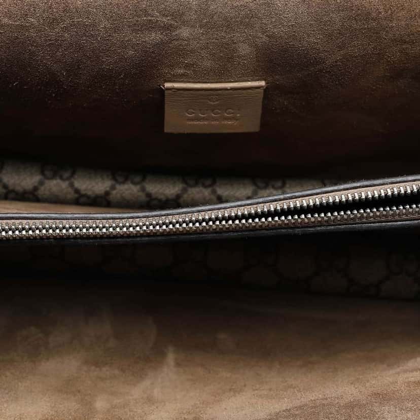 Gucci Medium GG Supreme Dionysus Shoulder Bag Brown Canvas Good condition - Model View